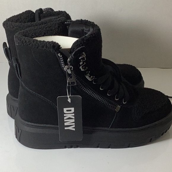 DKNY MIRI- HIGH TOP LACE-UP ZIPPER SNEAKERS - Picture 8 of 14